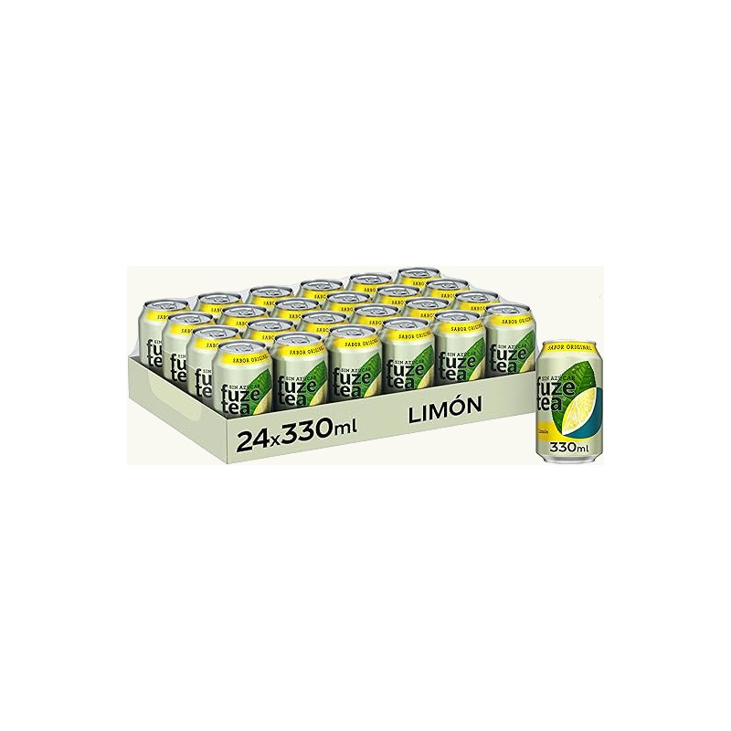 FuzeTea Limón Zero Azucar 24 Botes 33cl.