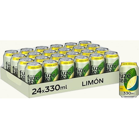 FuzeTea Limón Zero Azucar 24 Botes 33cl.