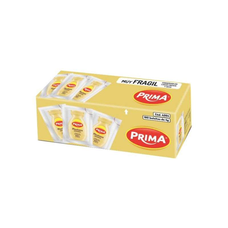 Mostaza Prima Sobres 4grs X 180u.