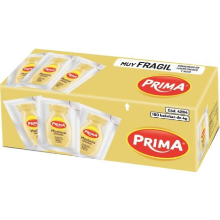 Mostaza Prima Sobres 4grs X 180u.